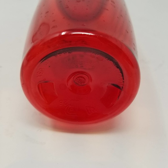 Red Wide Mouth Plastic Water Bottle - Picture 3 of 5